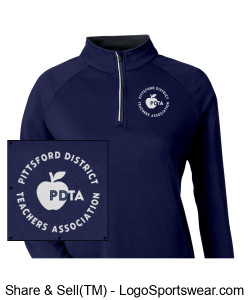 CORE365 Ladies Origin Performance Pique Quarter-Zip Design Zoom
